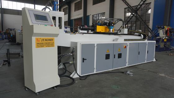হাইড্রোলিক পাইপ গর্ত Punching মেশিন Servo মোটর ফিডিং রোটায়ন জন্য ইস্পাত পাইপ